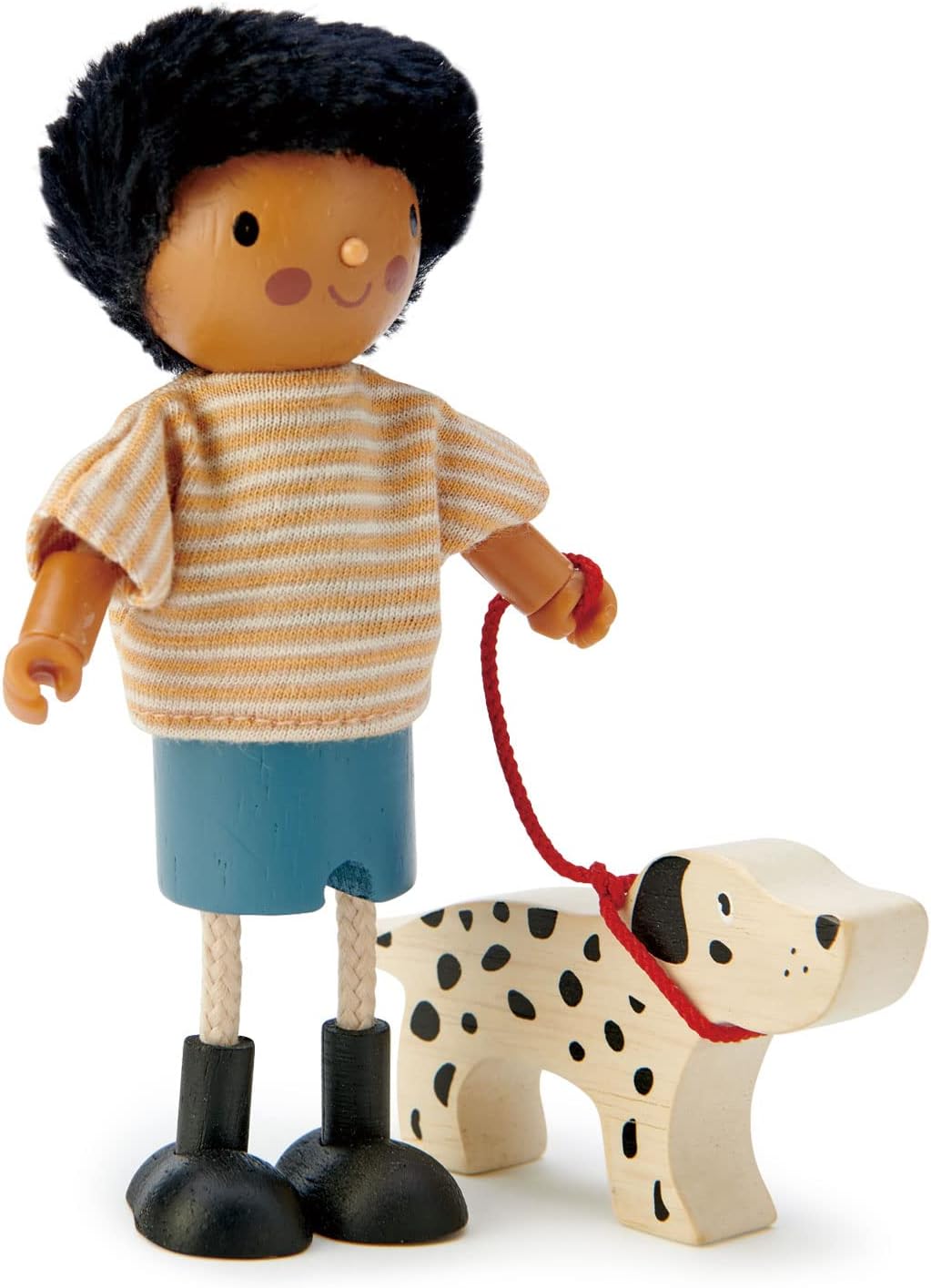Dog – Detailed Wooden Doll with Flexible Arms and Legs for Dollhouse – Encourage Creative and Imaginative Fun for Children – Age 3+