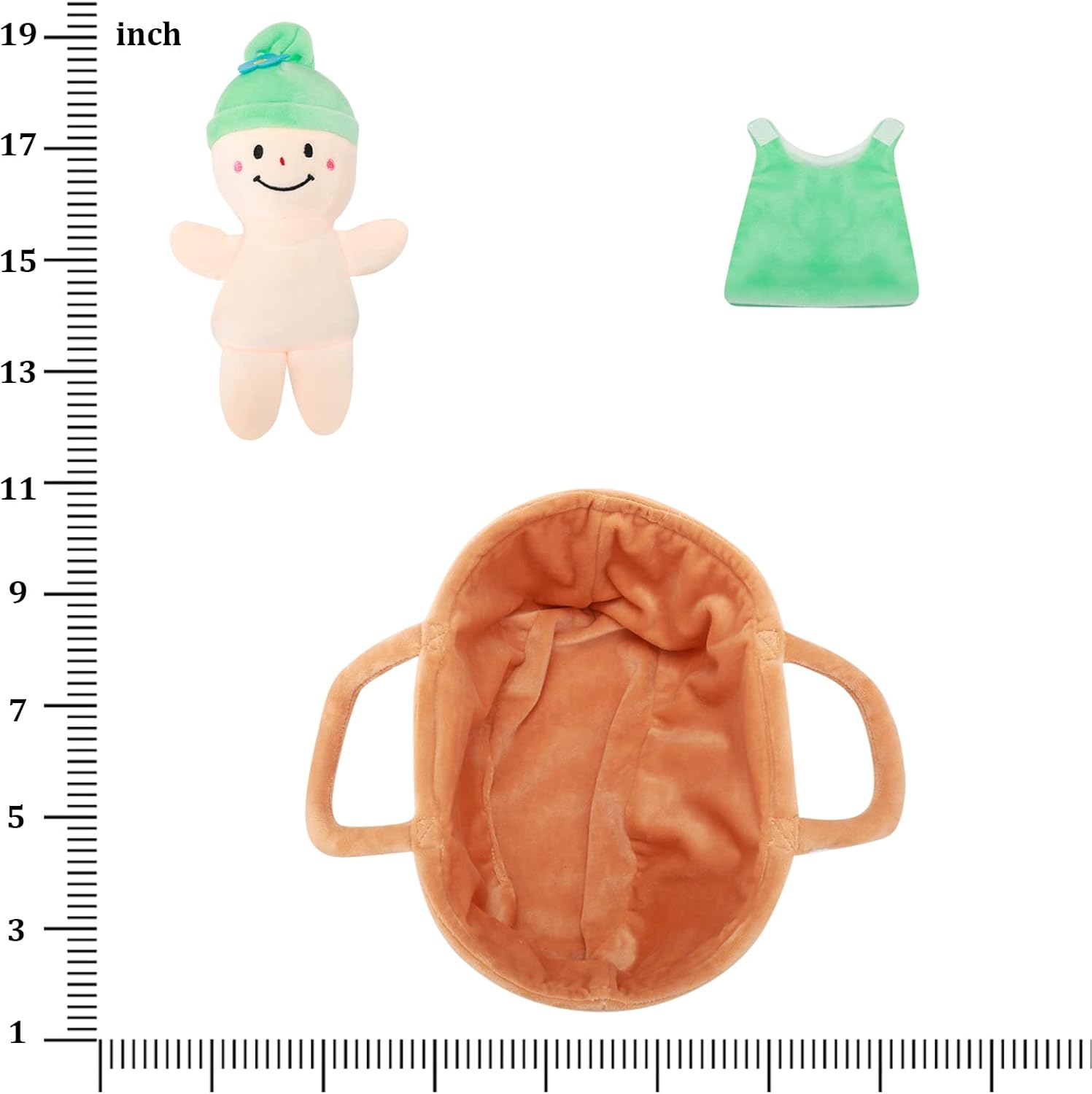 Basket Plush Toy Set, Soft Multicultural Sensory Baby Toy Set, 6 Pieces with Interchangeable Clothes, Suitable for All Ages, Easter Gift - Image 2