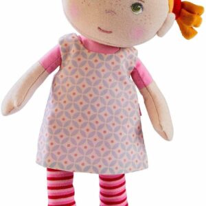 Soft Baby Doll - Rag Doll, Red Twin Tails, Pink Dress - Machine Washable - Ideal Soft Doll for 2-Year-Old Girls